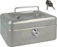 Westcott Geldkist - 152x120x79mm - Zilver - Kunststof Inzet met 6 Vakken