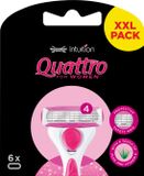 Wilkinson Sword Quattro for Women - Scheermesjes - 6 Stuks - Roze