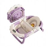 Opvouwbaar XXL babybad met babybadkussen en geïntegreerde thermometer, kinderbad met babybadje, babybad op voet, ideaal als geboortecadeau voor meisjes of jongens