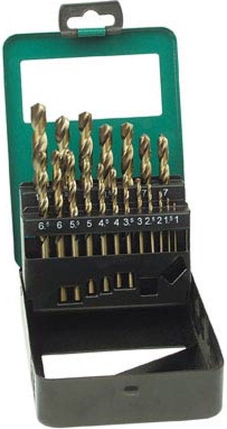 Brüder Mannesmann M54319 Metaal-spiraalboorset 19-delig