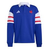Adidas France Rugby Heritage Poloshirt met lange mouwen voor heren