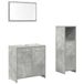 vidaXL meuble de salle de bain 3 pièces, couleur béton, aggloméré