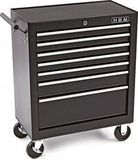 HBM Gereedschapswagen 7 laden Zwart - Klein Model - Met Wielen