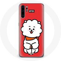 Maniacase Etui voor Huawei P30 Pro BTS Bangtan Boys BT21 RJ van Jin Rode Achtergrond