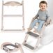 sun baby Réducteur de toilette avec marchepied 18-36 mois - Blanc-Gris