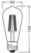 Ledvance Filament LED Peer Helder 3,8W 806lm - 830 Warm Wit