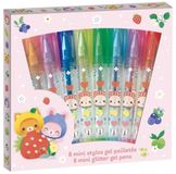 Janod - 8 Mini glitter pennen