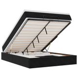 vidaXL Ottoman bed met matras 140x190cm fluweel zwart