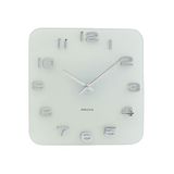 Karlsson KA4399 Wandklok Vintage Glas Wit, 35x35 cm, Wit/Opulente Tuin