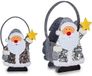 Krist+ Decoratieve Mand Grijs Kerstman Polyester Vilt (10 x 20 x 16 cm)
