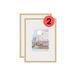 walther design New Lifestyle KVX460GD Fotolijst, goud, 40 x 60 cm, met kunstglas, dubbelpak, kunststof lijst