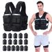 Gilet lesté course à pied - 0,9 kg à 19 kg - Réglable - Noir