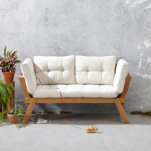 Tuinbank/ligbed Modena Ecru/naturel