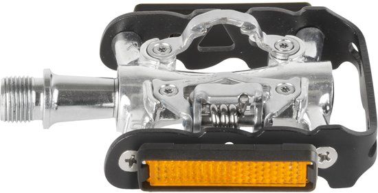 M-Wave Pedaal Combination Peasy Zwart/zilver Per Set