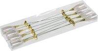 Othmar Decorations Bv Feest decoratie prikkers/stekers - 8x st - champagne glazen - 10 cm - kunststof - Goudkleurig