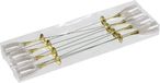 Othmar Decorations Bv Feest decoratie prikkers/stekers - 8x st - champagne glazen - 10 cm - kunststof - Goudkleurig