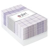 Glart 48KV2 10-delige set theedoeken, keukendoeken, vaatdoeken, keukenhanddoeken, 50 x 70 cm, 100% katoen Oeko-TEX, geruit, voorgewassen, paars geruit