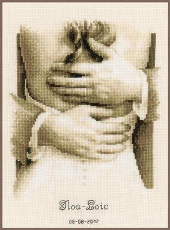 Vervaco Huwelijks Borduurpakket - Sepia - 21 x 28 cm