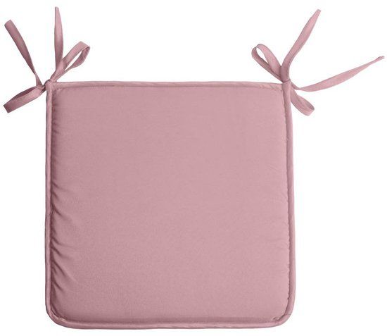 Stof Textile Home stoelkussens - oud roze - 38 x 38 x 3 cm