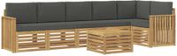 vidaXL - Buiten - bank - set - 7 - st - Wit - en - antracietkleurig - Polyester