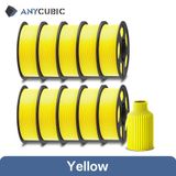 PLA-filament - filament d'imprimante 3D pour technologie FDM - emballage de 10 kg - compatibilité universelle - jaune