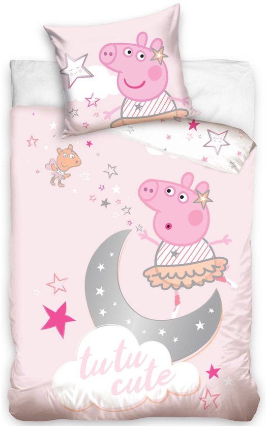 4KidsOnly Peppa Pig dekbedovertrek Eenpersoons Katoen Meerkleurig 140x200 cm