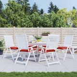 VidaXL Stoelkussens 6 st 40x40x7 cm oxford stof rood