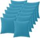 vidaXL - Kussensloop - 12 stuks - HEERLEN - Lichtblauw - 40 x 40 cm - Polyester
