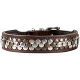 Hunter Halsband Arizona Bruin - Hondenhalsband - Leer - Maat M