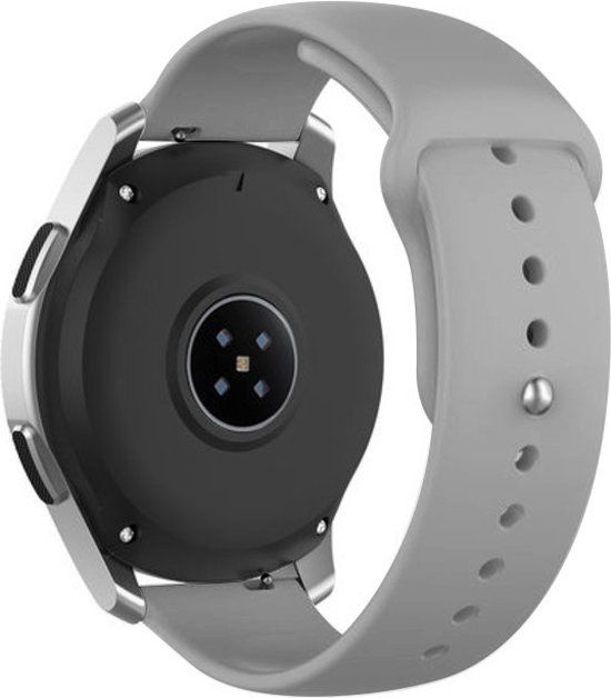 Strap-it Smartwatch bandje 22mm - sport bandje geschikt voor Samsung Galaxy Watch 46mm / Galaxy Watch 3 45mm / Gear S3 Classic & Frontier - Amazfit GTR 2 / GTR 3 - Huawei Watch GT2 46mm / GT3 46mm - grijs - 22mm
