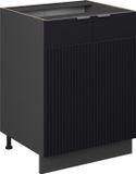 Vicco Fame-Line Meuble bas de cuisine – 60 cm, WB Chêne Noir rayé
