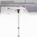 Pieds télescopiques pliants pour table, réglables 20,3–31,3 pouces, aluminium