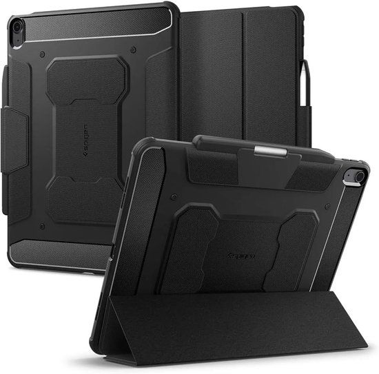 Spigen Rugged Armor Pro - Hoes Geschikt voor Apple iPad Air 13 (2024/2025/2026) - Book Case met Standaard - Zwart