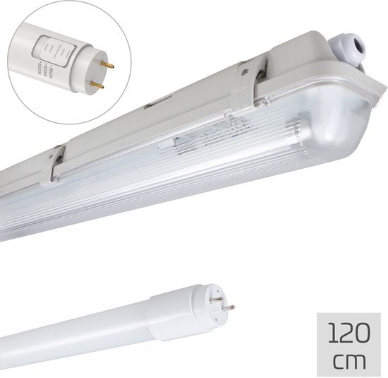 LED&#39;s Light LED TL verlichting compleet met LED TL buis 120 cm - 3 lichtkleuren - 18W (36W)