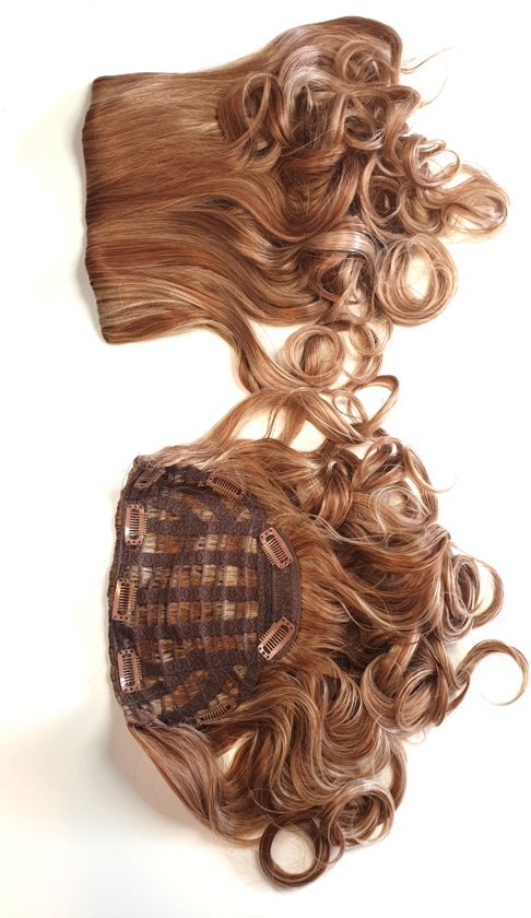 fashion hair Clip-in Half Wig - 25CM Curly Honey Blonde