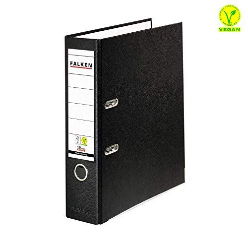 Falken PP-Color Ordner PP-Color 80 mm Karton 2 ringen A4 Zwart