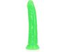 Shots RealRock REA143GLOGRN1 Slim Dildo Suction Cup GitD 8'' / 20 cm Neon Green