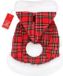Puppia Kerstmantel geruit/rood maat XL