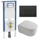 Geberit QeramiQ Dely Swirl Toiletset - Glans Wit