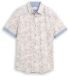 Tom Tailor - Chemise regular fit à manches courtes et à motif - Taille XXL - design irrégulier blanc cassé