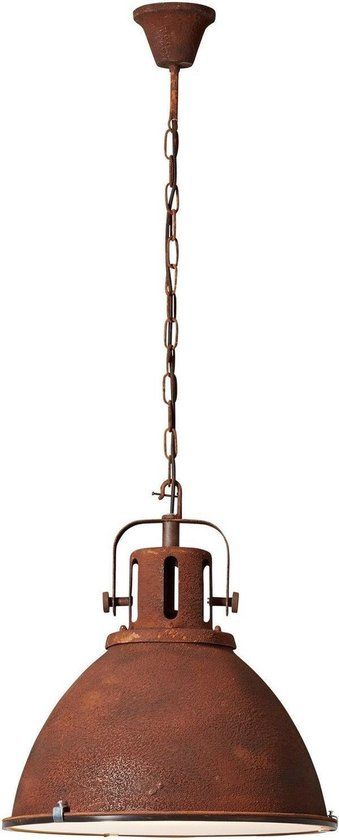 Brilliant Industriële hanglamp 'Jesper' Roest XL industrieel vintage E27 480mm - Metaal - Roestkleurig