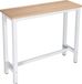Kamyra® Table de bar Blanc/Chêne clair 120 x 40 x 100 cm