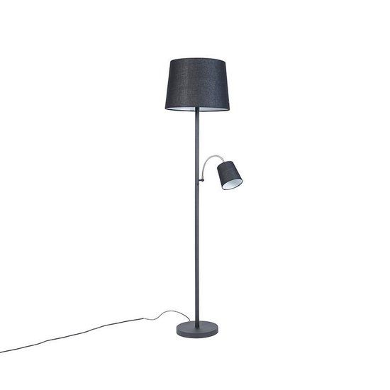 QAZQA Retro - Klassieke Wandlamp met flexarm met leeslamp - Wit
