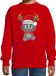 Bellatio Decorations Kersttrui/sweater voor jongens/meisjes - Merry Christmas - rood - Kerst poesje 134/146