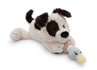 NICI Knuffeldier hond met eend, 30 cm, wit