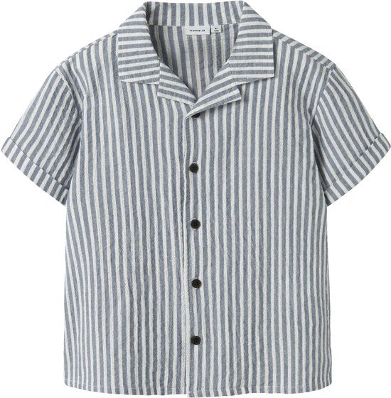 NAME IT NKMF EDENIS SS NREG SHIRT Jongens Overhemd Korte Mouw Vintage Indigo