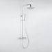 FortiFura Calvi opbouw regendoucheset – Ø25 cm hoofddouche – 1-stands staafhanddouche – gladde knoppen – chroom