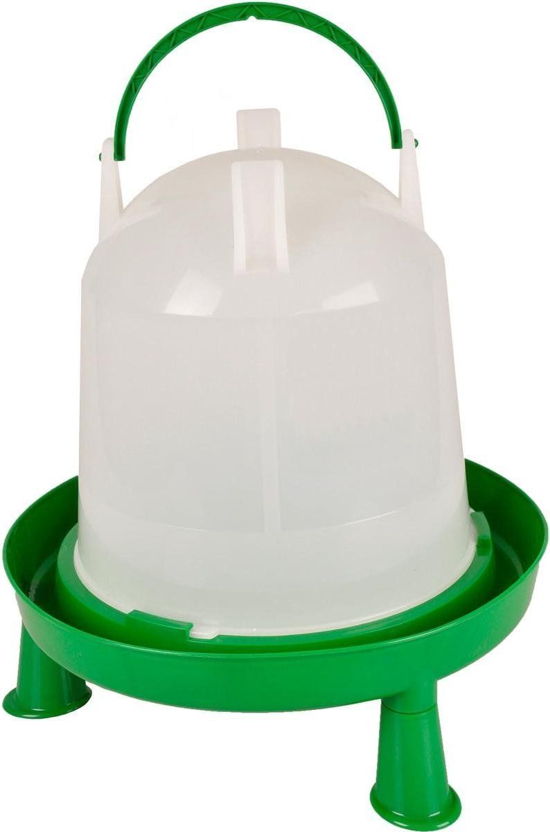 FLAMINGO Kippen drinkklok Twist met pootjes - Groen - 7 liter