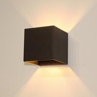 Goliving Kubus Wandlamp - Zwart - LED - Binnen & Buiten - 10x10x10cm