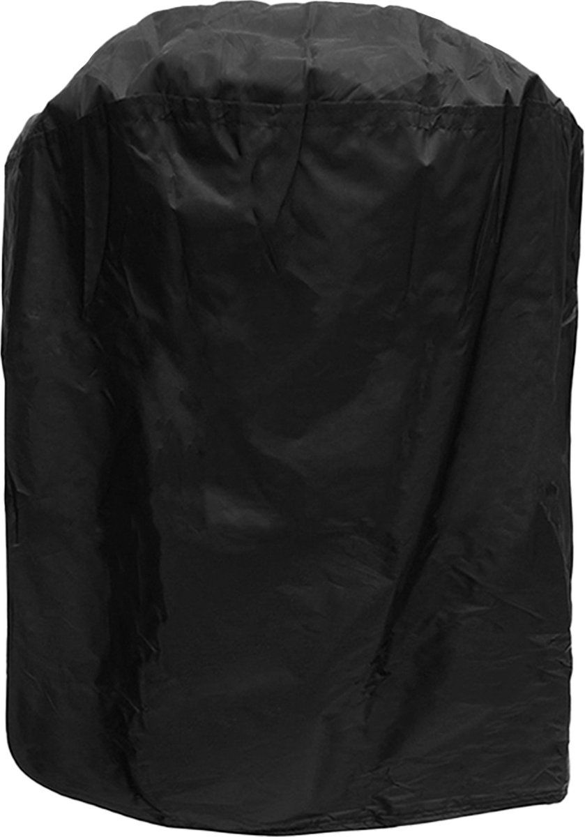 QUVIO Barbecuehoes - BBQ beschermhoes - Afdekhoes - Rond - Waterdicht - Zwart - Geschikt voor Weber, Green Egg, Grill Guru en Bastard tot 57 cm breed